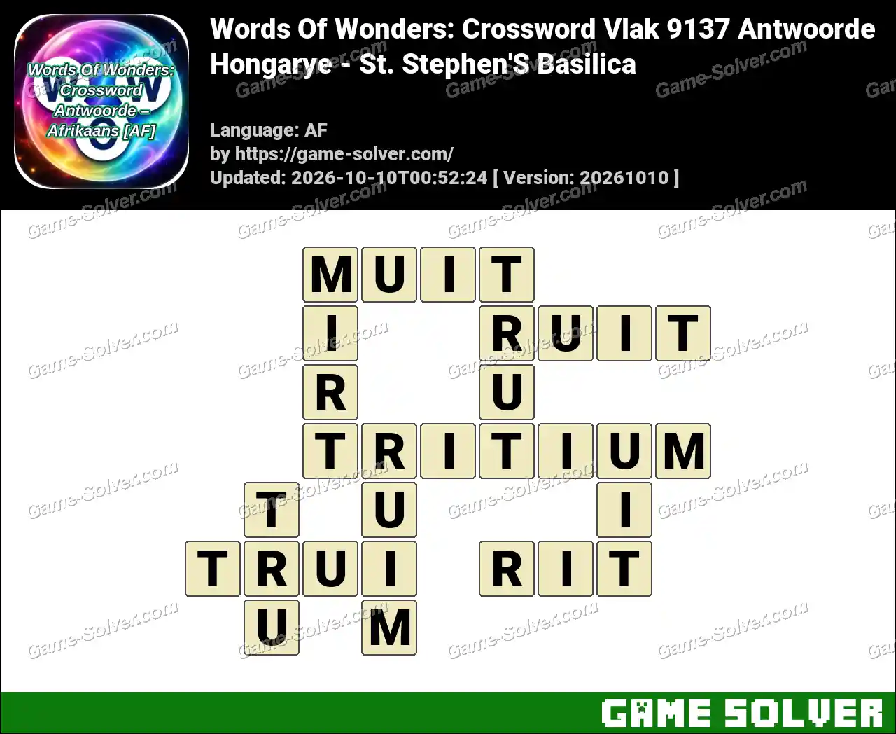 Words Of Wonders: Crossword Vlak 9137 Antwoorde – Hongarye – St. Stephen’S Basilica